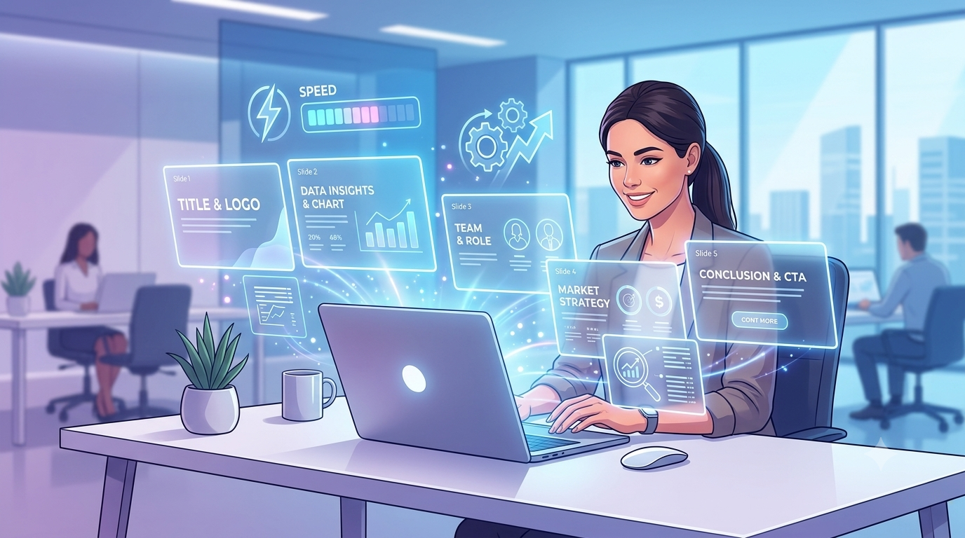cara bikin slide presentasi otomatis pakai ai